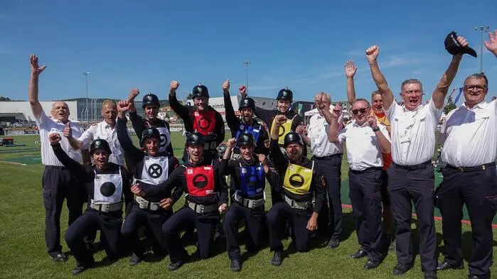 Große Freude über Platz elf der FF Kleinfrannach bei der Feuerwehr-WM
