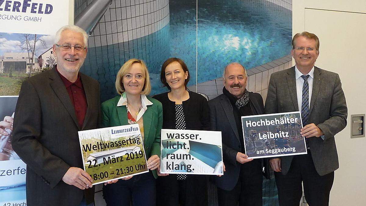 Neues Projekt am Weltwassertag: Harald Antal, Helga Sams, Beba Fink, Klaus-Dieter Hartl und Franz Krainer