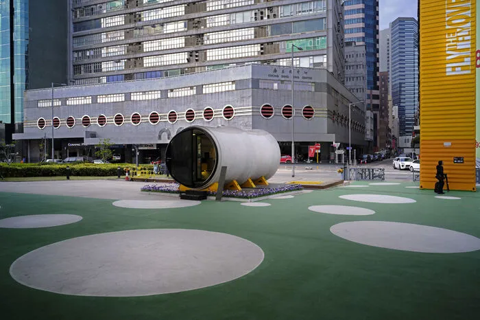 Eines der "OPod-Tube-Houses" steht bereits in Hong Kong.