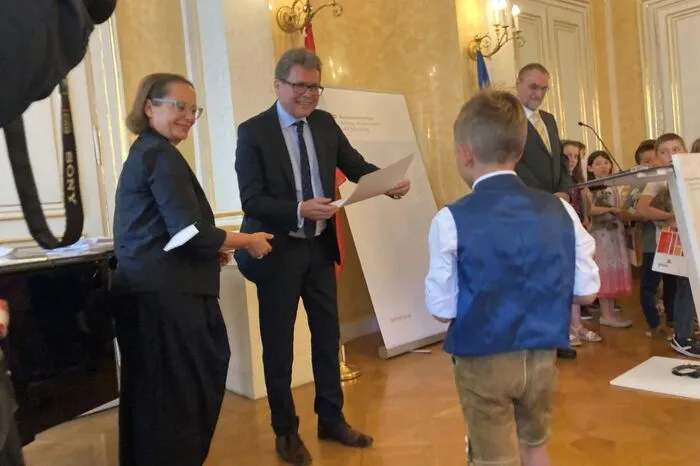 Leo Kölbl in Wien bei Bundesminister Martin Polaschek