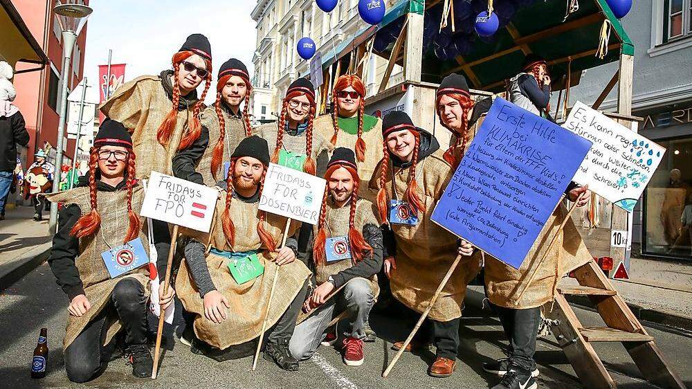Die FPÖ-Jugend maskierte sich als Greta Thunberg