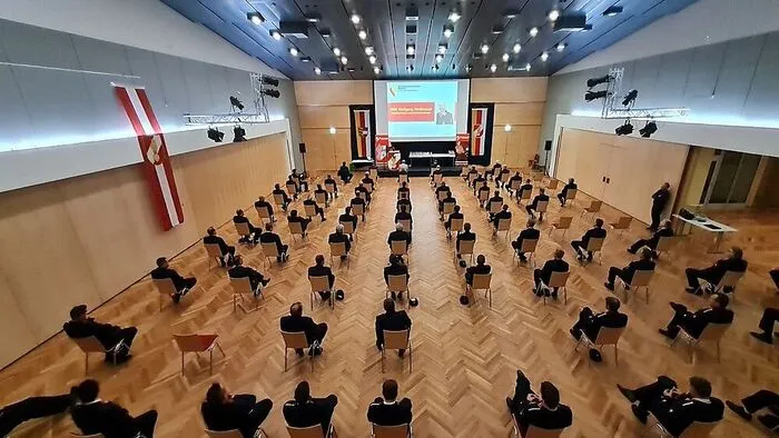 Die Vertreter von 36 Lavanttaler Feuerwehren trafen sich im Kulturstadtsaal Wolfsberg zum Bezirksfeuerwehrtag