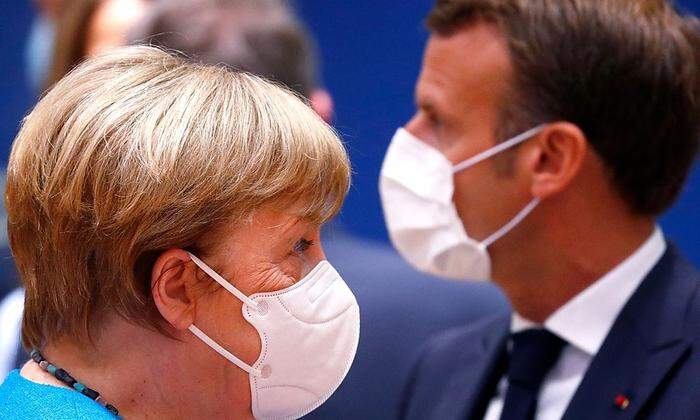 Angela Merkel und Emmanuel Macron gelten als die treibenden Kräfte und starken Säulen in Europa