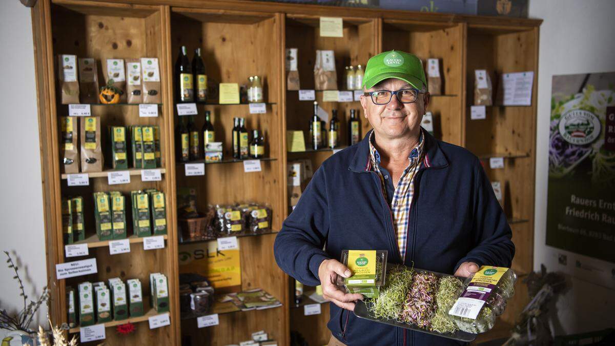 Fritz Rauer ist begeisterter Gemüsebauer mit Spezialisierung auf Sprossen