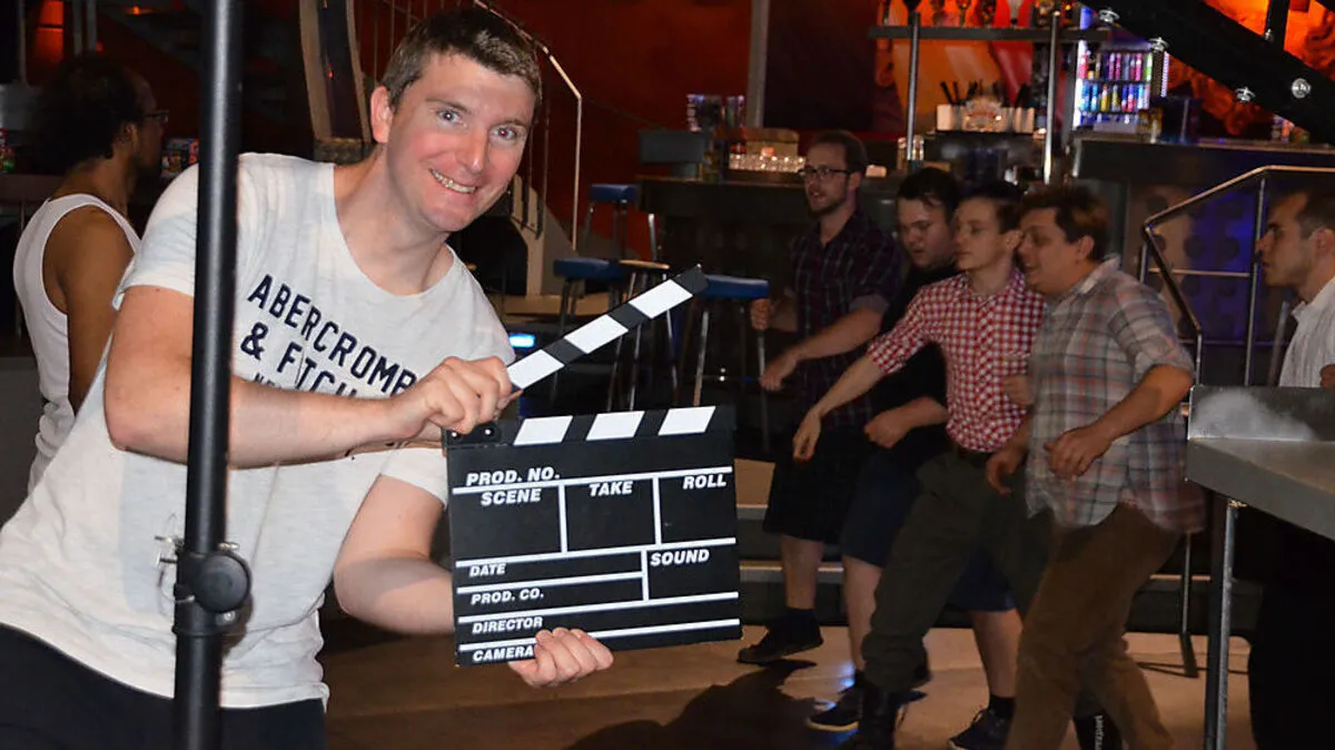 Dreharbeiten mit den Feistritzkosaken im "Exl"