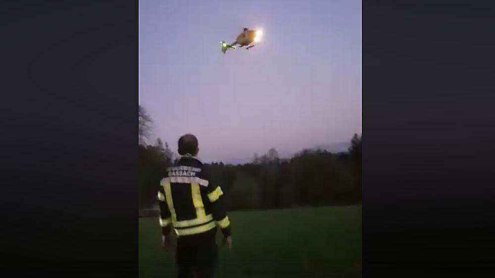 Der Mann wurden per Hubschrauber ins LKH Graz gebracht