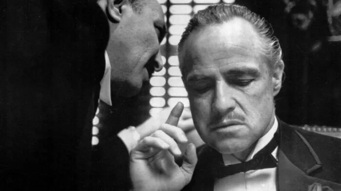 Marlon Brando in seiner Parade-Rolle als "der Pate"