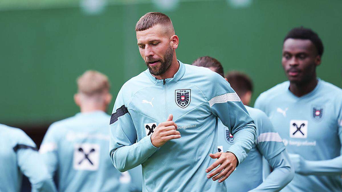 Guido Burgstaller beim Abschlusstraining mit dem ÖFB-Team