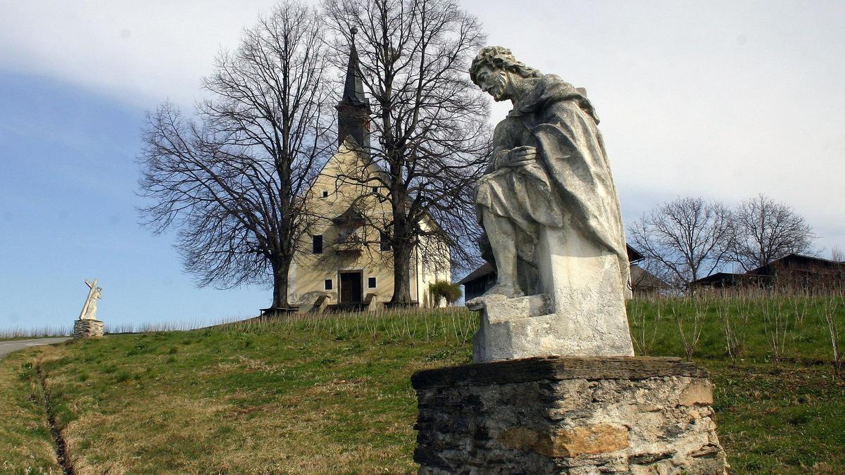 Der malerische Blick zur Kalvarienbergkirche