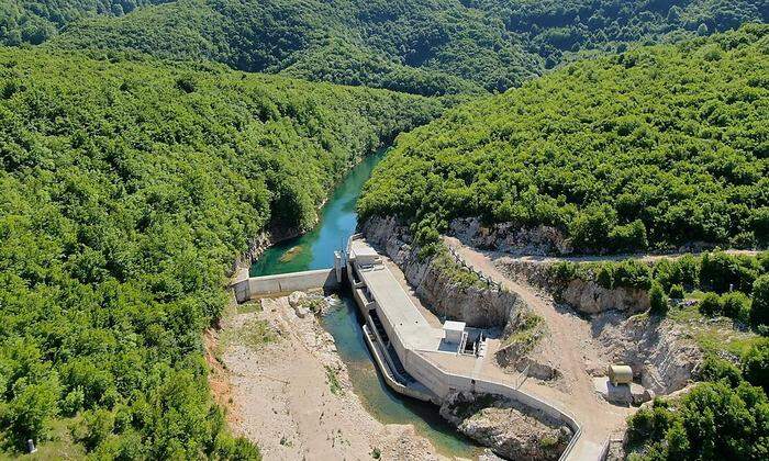 Wasserkraftwerk ist Medna in Bosnien-Herzegowina