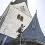 In den vergangenen acht Wochen wurde der Wehrgang der Diexer Pfarrkirche saniert
