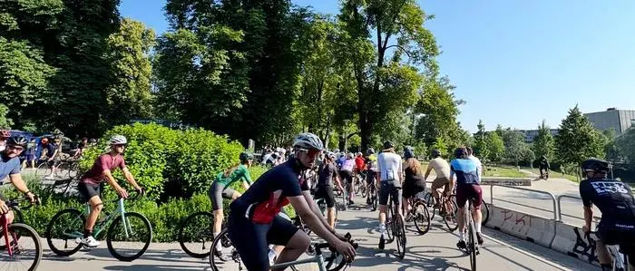 Die Runde startete im Augarten 
