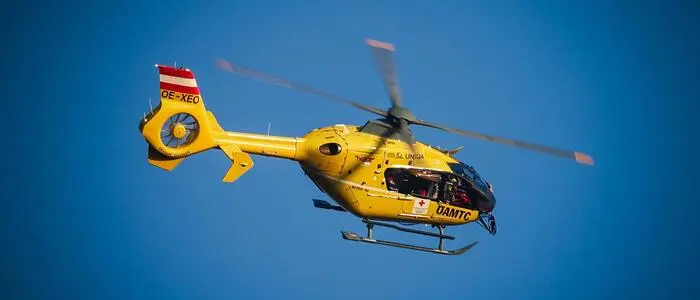 Mit dem Hubschrauber wurde der Mann ins Krankenhaus gebracht