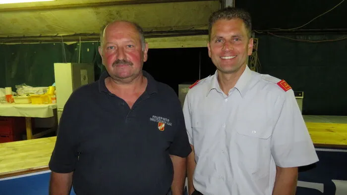 Kommandant Alois Rapatz mit Stv. Kommandant Thomas Druck (vr.)