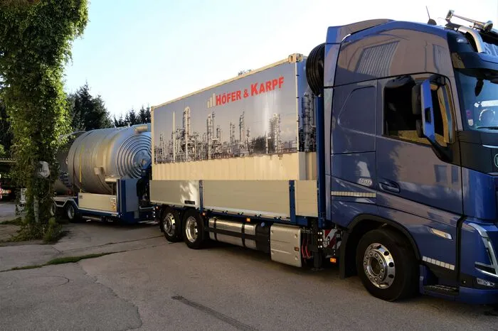 Mit dem Lkw wurden die Behälter von Bärnbach nach Werndorf transportiert.