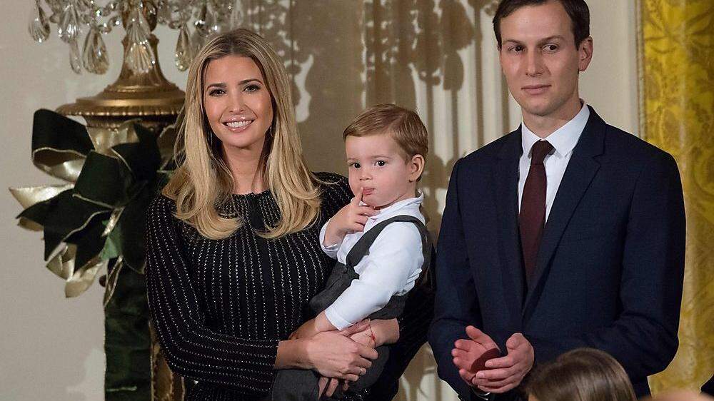 Ivanka Trump mit Sohn Theodore und Ehemann Jared Kushner