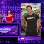 Philipp Hansa bei der Punktevergabe 2025