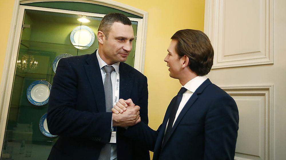 Klitschko und Kurz treffen sich regelmäßig, wie hier im Vorjahr in München