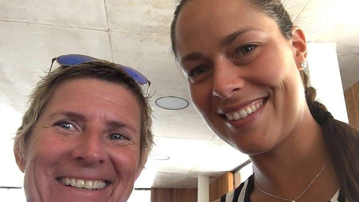 Barbara Muhr mit Tennis-Ass Ana Ivanovic