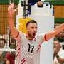HARTBERG,AUSTRIA,17.AUG.24 - VOLLEYBALL - CEV EuroVolley 2026, men, qualification, OEVV international match, Austria vs Azerbaijan. Image shows the rejoicing of Paul Buchegger (AUT).
Photo: GEPA pictures/ Avni Retkoceri