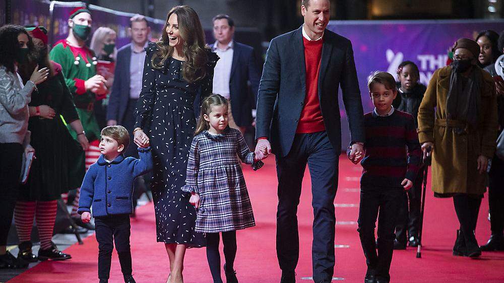 Großer Auftritt: Kate und William mit ihren Kindern