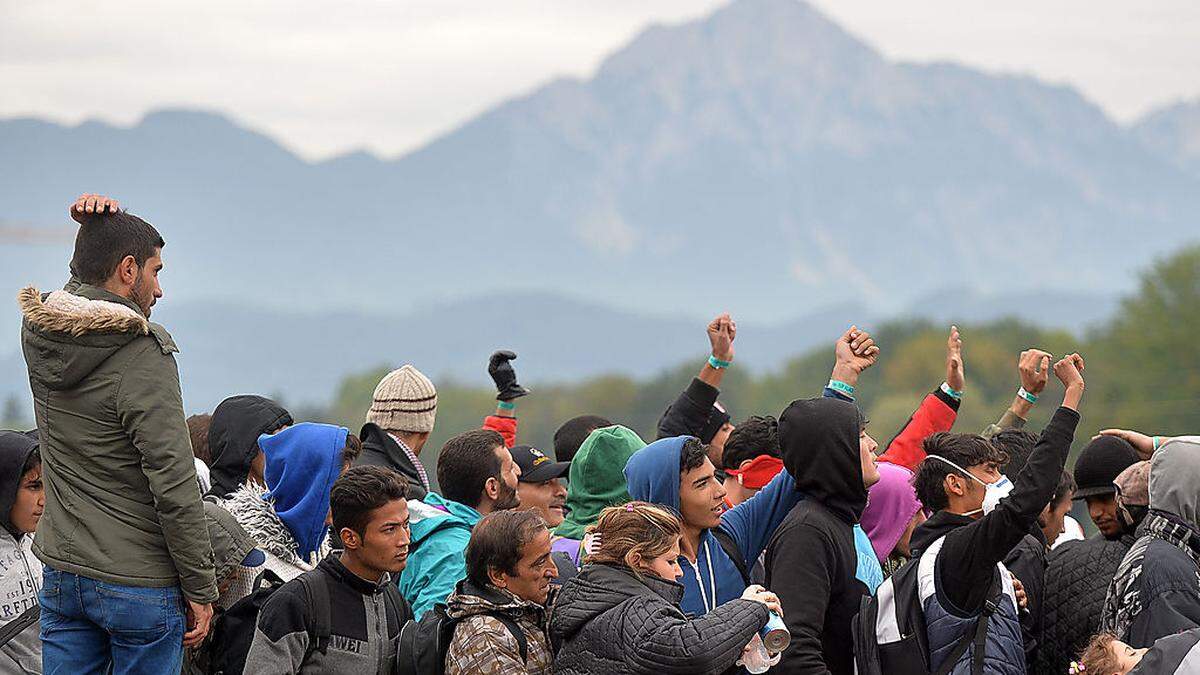 Flüchtlinge an der Grenze zu Deutschland 