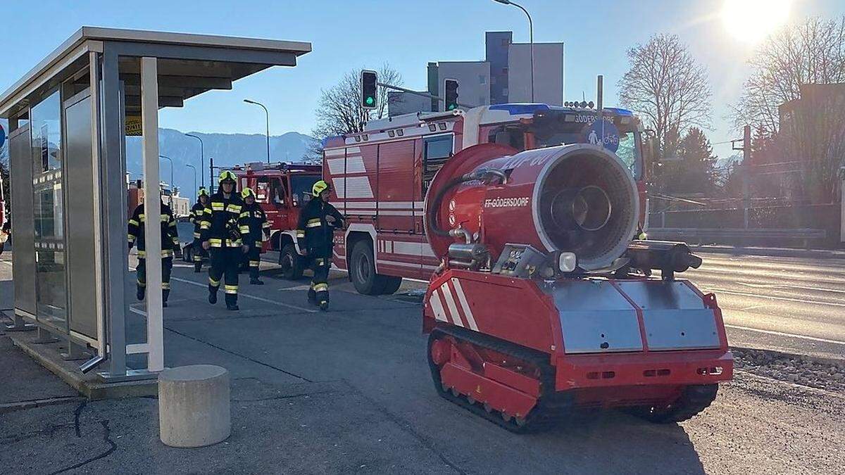 Mit dem Belüftungsgerät ging es in die Tiefgarage