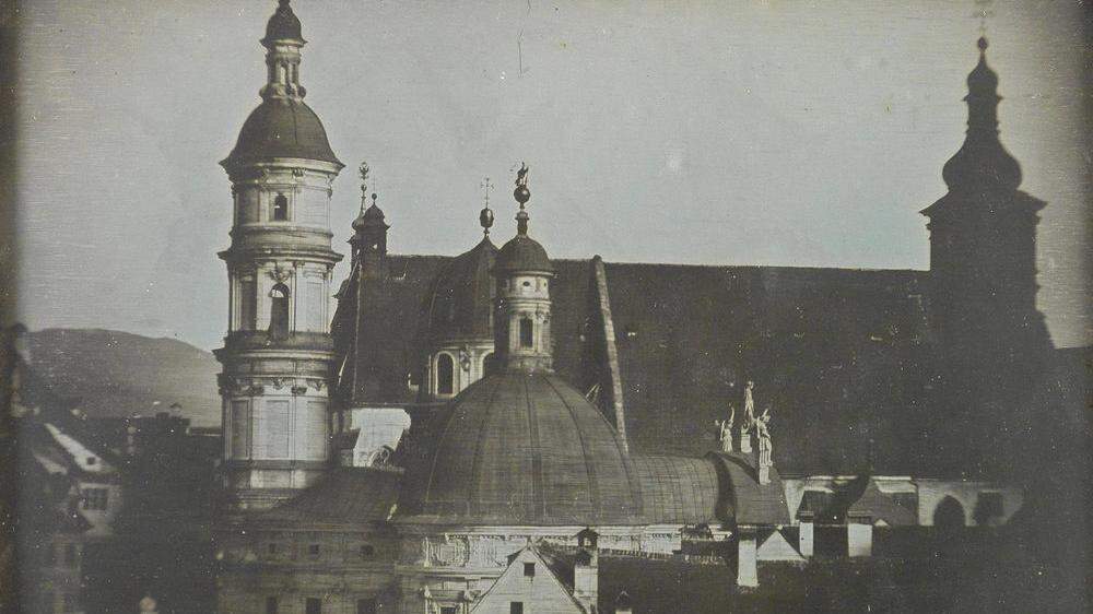 Diese Daguerrotypie der Grazer Stadtkrone fertigten die Brüder Rospini schon 1840 an - die Erfindung war damals brandneu