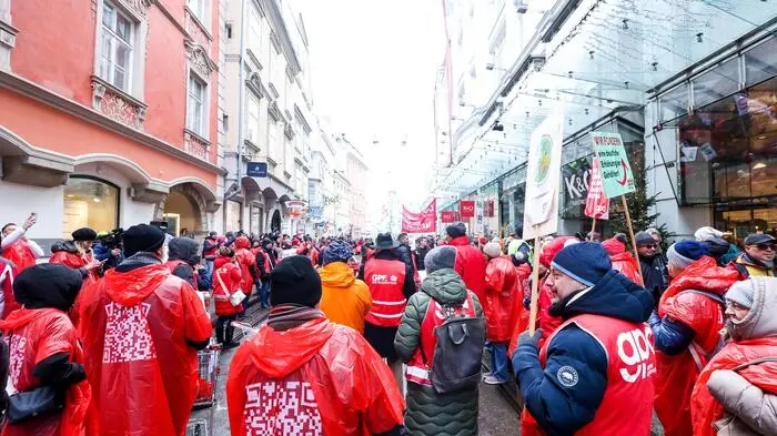 Demo Handel, Gpa, Graz am 09. Dezember 2023, Foto: Stefan Pajman