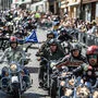 Bild von der Harley-Parade aus dem Vorjahr 