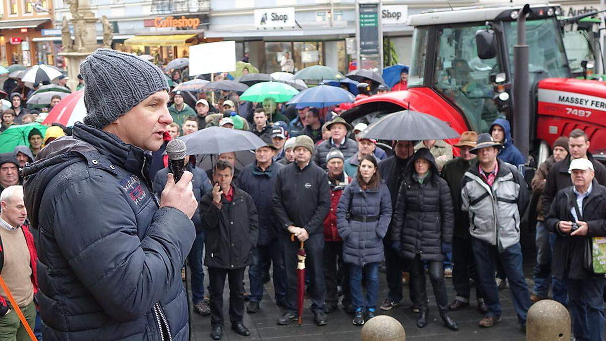 Schlusskundgebung auf dem Hauptplatz