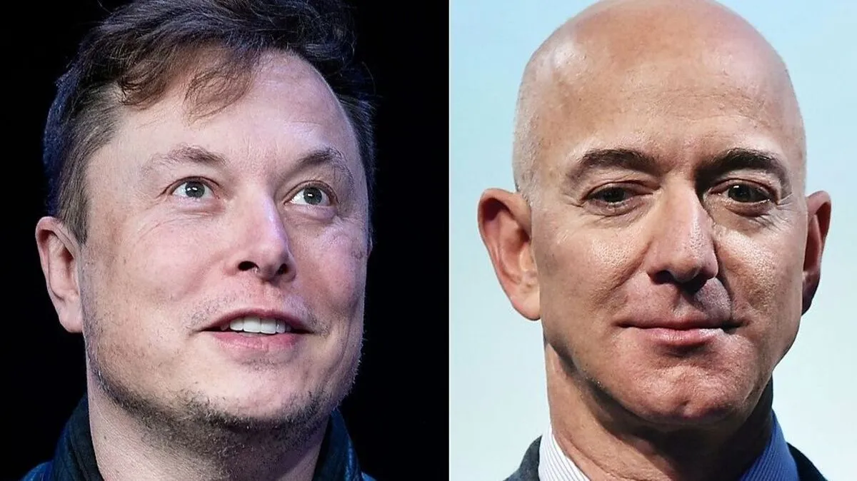 Tesla-Boss Elon Musk und Amazon-Gründer Jeff Bezos