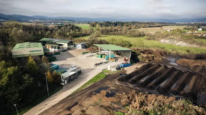 Luftaufnahme vom Umweltzentrum Lavanttal