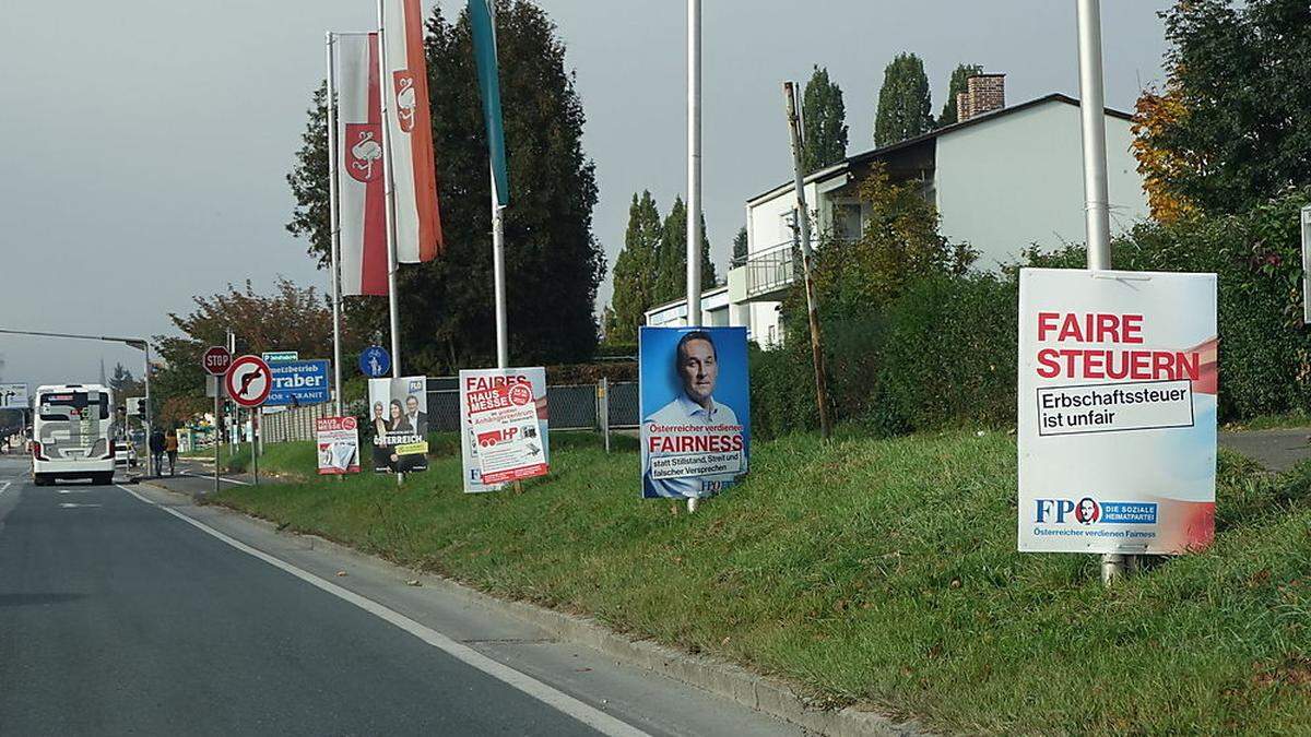 Wahlkampf bis zur letzten Minute, auch im Stadtgebiet von Leoben 