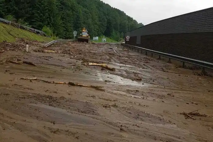 Starkregen im Raum Bad St. Leonhard