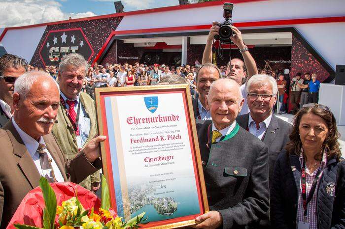 Beim 35. GTI Treffen in Reifnitz wurde Ferdinand Piëch von der Gemeinde Maria Wörth zum Ehrenbürger ernannt