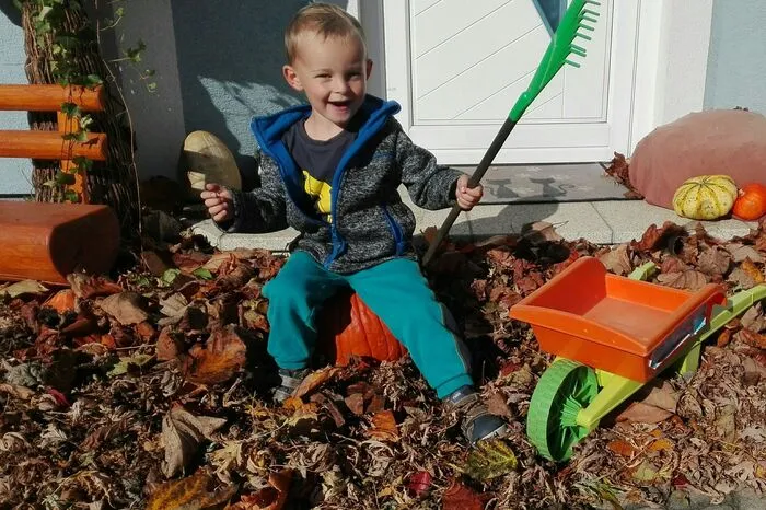 Paul aus Stocking hat in seinem Garten im Herbst alle Hände voll zu tun.