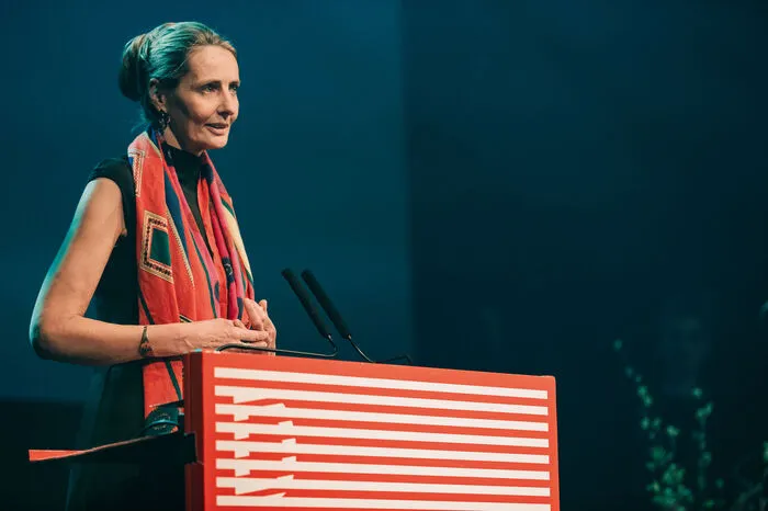 Nathalie Borgers wurder für ihre Arbeit "The Remains - Nach der Odyssee" mit dem Großen Diagonale-Preis für den besten Dokumentarfilm ausgezeichnet.