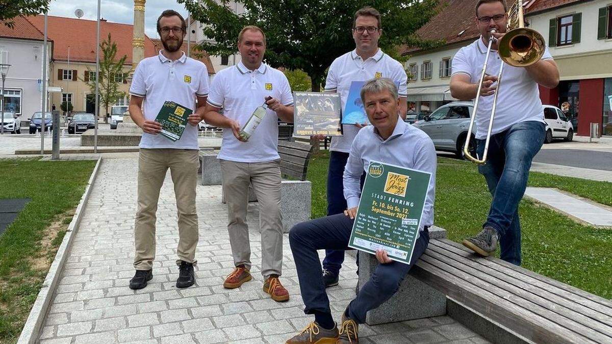 Matthäus Trummer, Michael Pöltl, Organisator Peter Wendler, Klaus Sundl und Bürgermeister Johann Winkelmaier