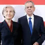Irmgard Griss und Alexander Van der Bellen bei der heutigen Pressekonferenz