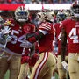 Die San Francisco 49ers jubeln über den Sieg gegen die Dallas Cowboys