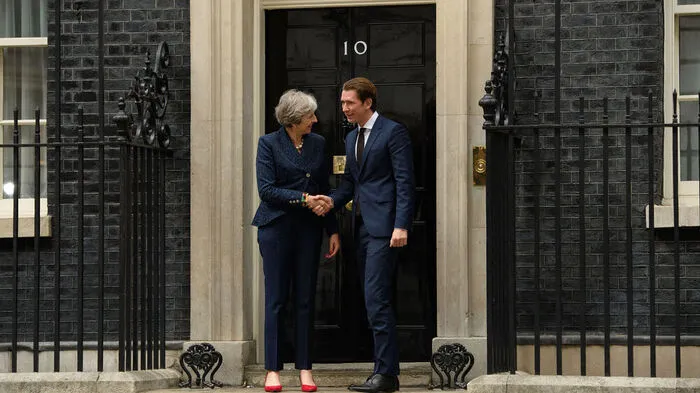 Theresa May Meets The Austrian Chancellor Sebastian Kurz