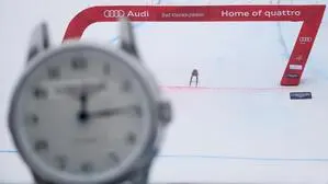 Eine Uhr vor dem Zielschuss in Bad Kleinkirchheim | Die Zeit ist abgelaufen für Weltcuprennen in Bad Kleinkirchheim. 