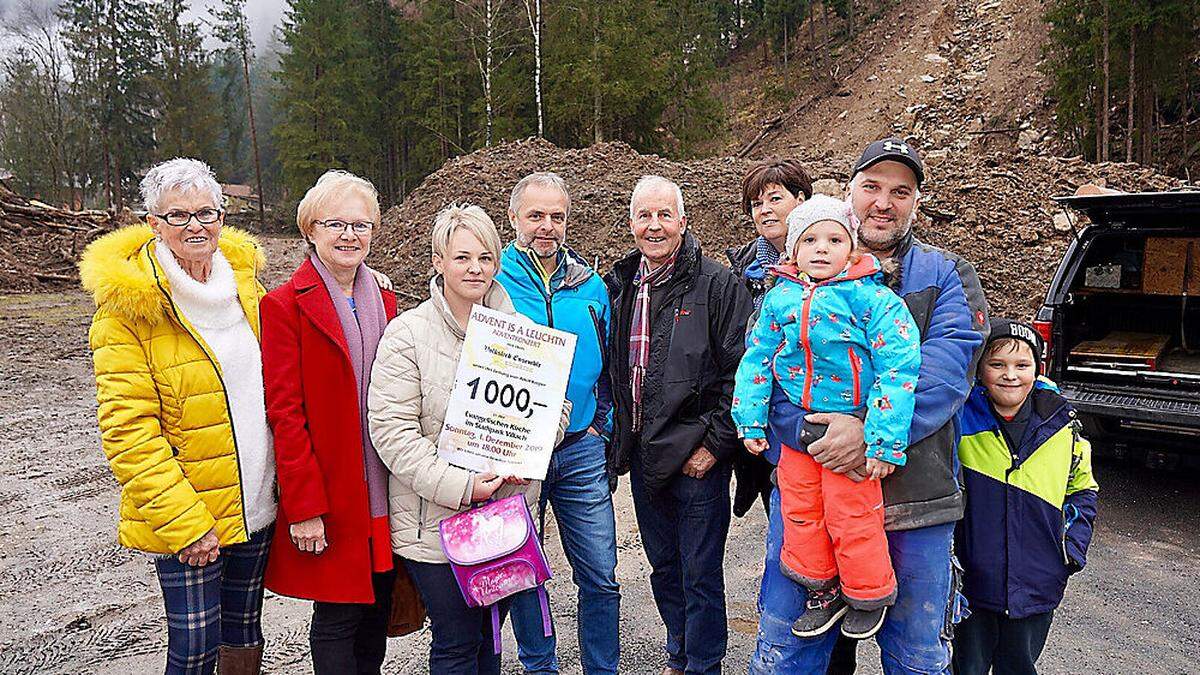 Gisela Koch, Margit Martin, Sabine Istenig, Kurt Schober, Chorleiter Adolf Kogler, Ursula Tscherne, Marlena, Josef und Samuel Istenig