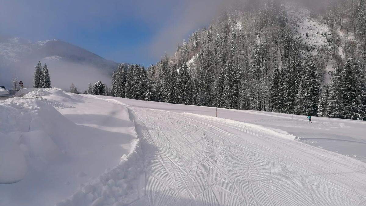 Super Bedingungen auf der Langlaufloipe in der Eisenerzer Ramsau