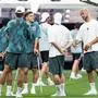 Stefan Posch, Christoph Baumgartner, Marcel Sabitzer und Marko Arnautovic beim Abschlusstraining 