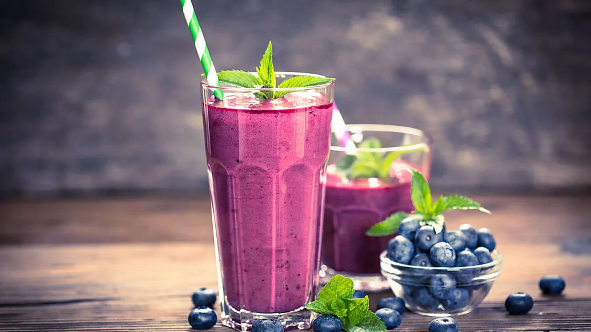 Mollig und gesund: Heidelbeer-Smoothie 