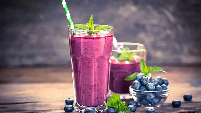 Mollig und gesund: Heidelbeer-Smoothie