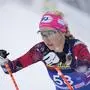Teresa Stadlober, of Austria, competes in the women's cross-country 10 Km interval starting classic event at the Nordic World Ski Championships in Trondheim, Norway, Tuesday, March 4, 2025. (AP Photo/Matthias Schrader)