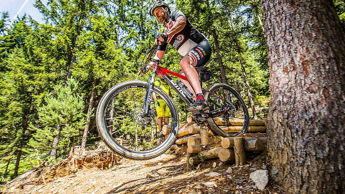 Kleine-Redakteur Andreas Jandl hat die Trails auf dem Kumitzberg bereits getestet